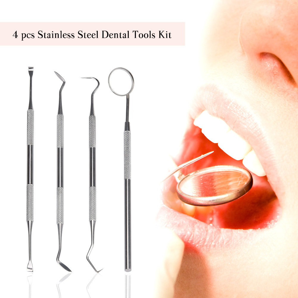 Teeth Whitening Mouthwash - 4 buah Set pengikis karang gigi,