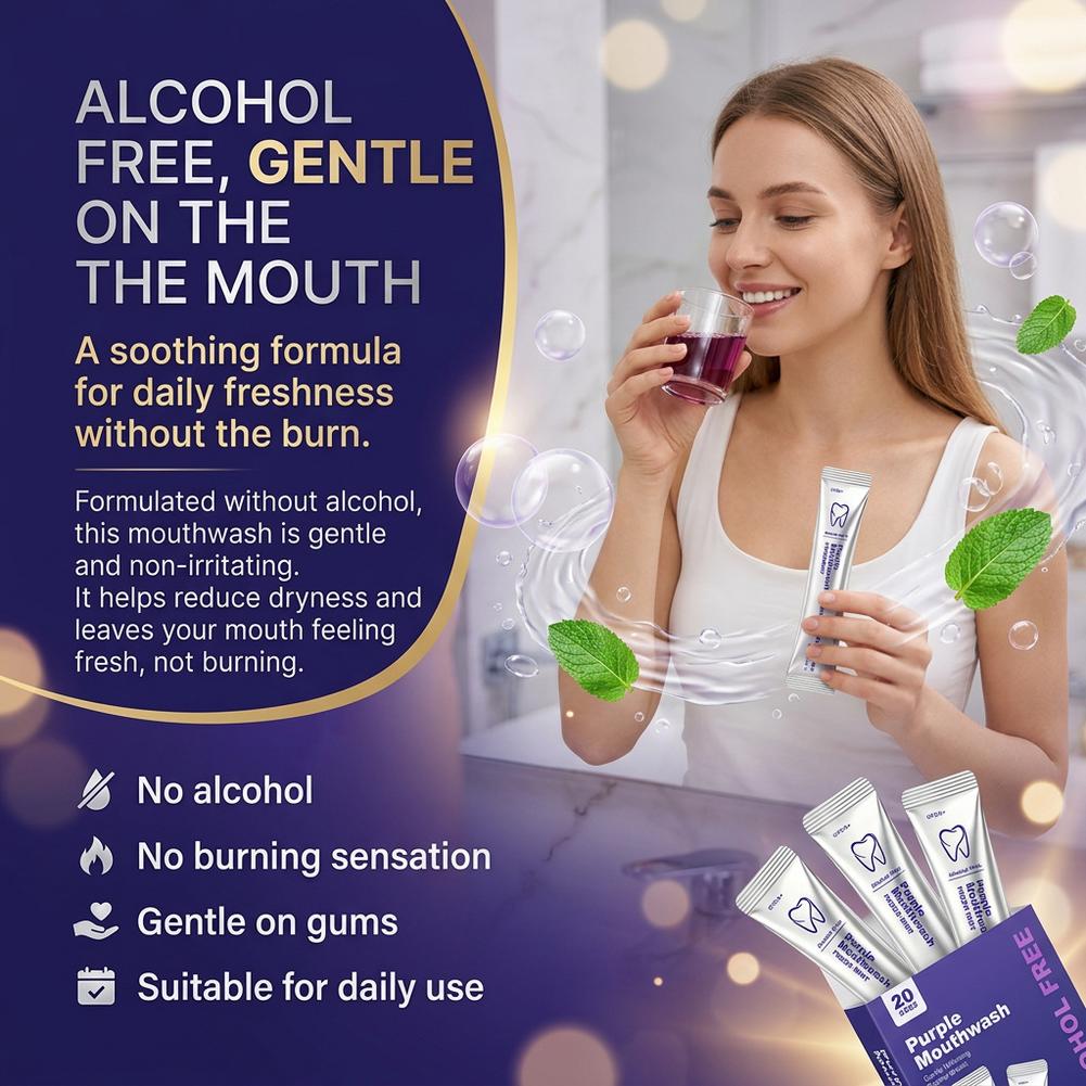 Obat Kumur Ungu untuk Membersi - Teeth Whitening Mouthwash ulasan dan harga